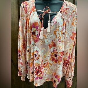 Babydoll Floral Boho Blouse